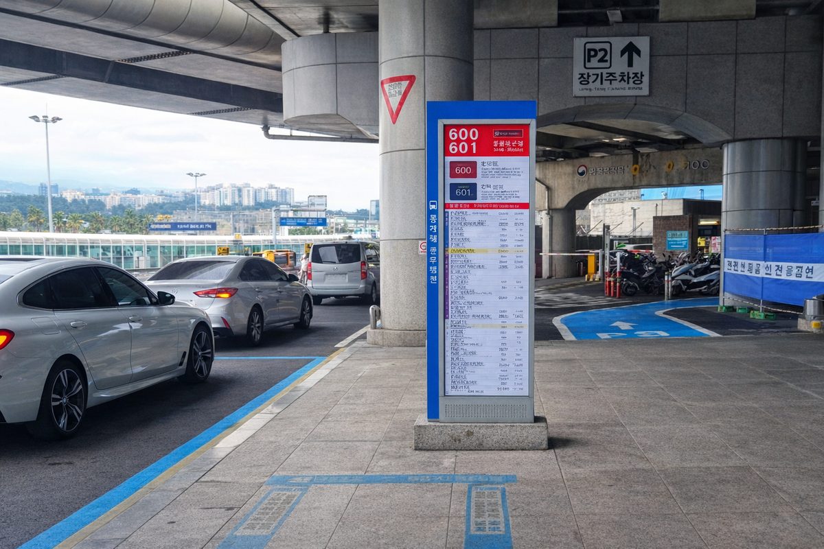 Limousine bus stop sign for 600 and 601